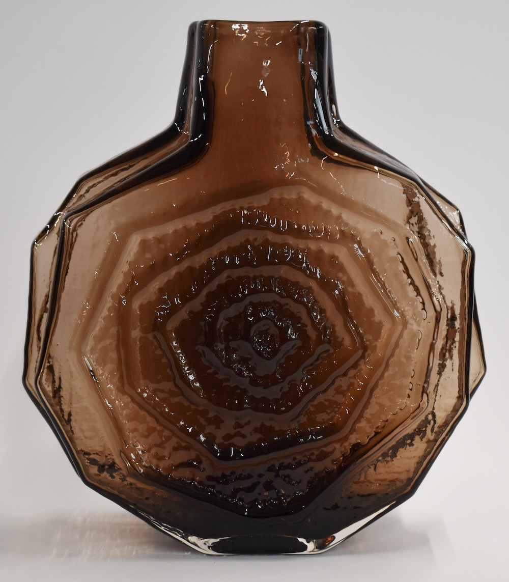 Geoffrey Baxter For Whitefriars Banjo Vase In Cinnamon, HAMMER Ś1,600