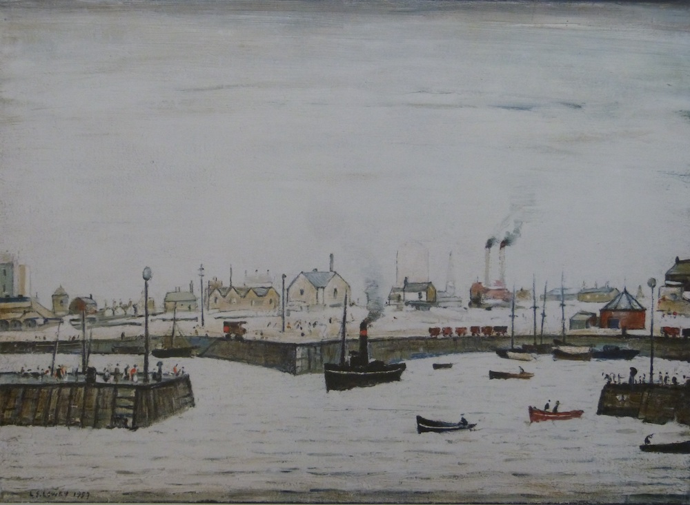 Lawrence Stephen Lowry R.A (1887 1976) Print 'The Harbour'' Sold For Ś1400