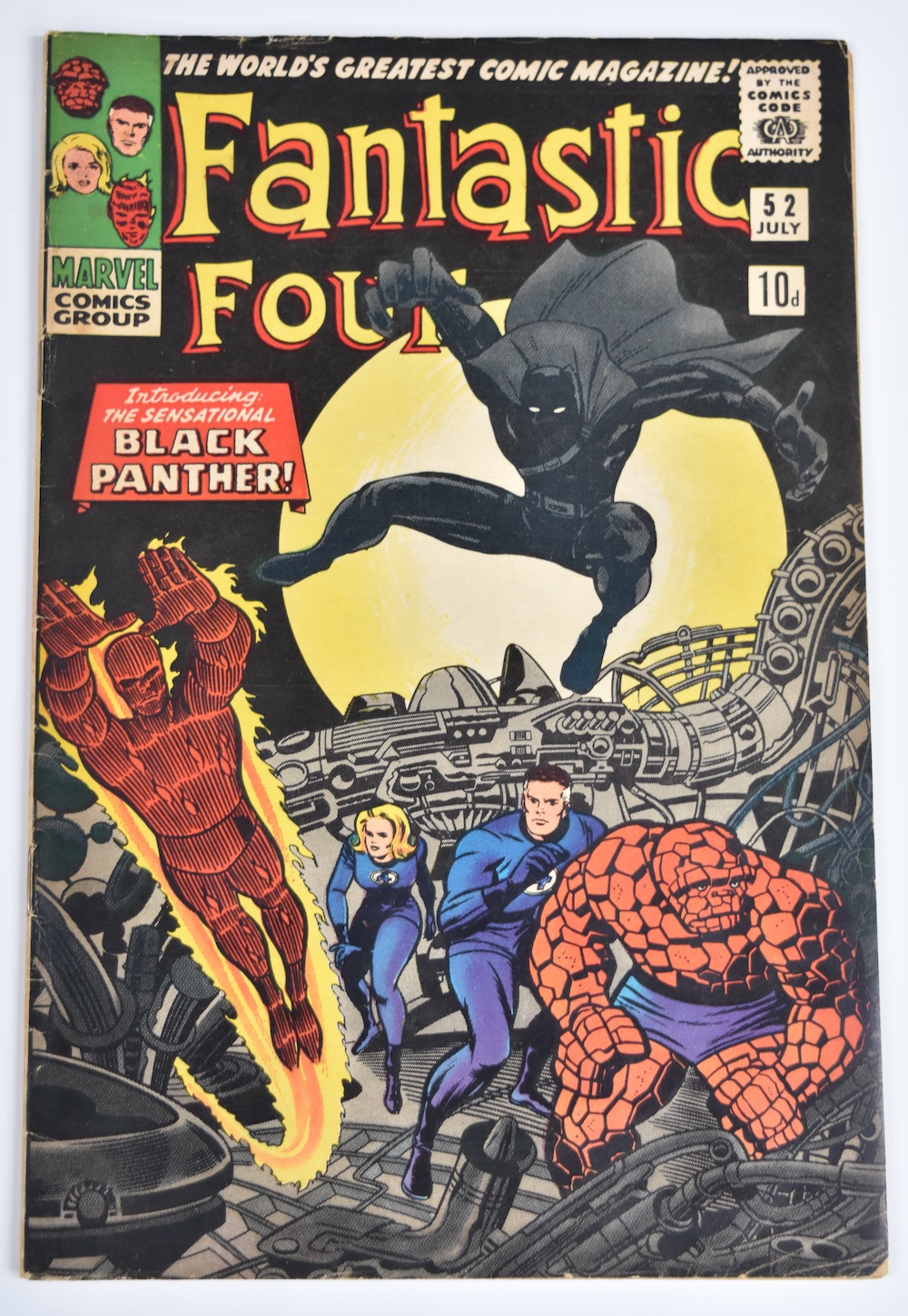 Fantastic Four Issue #52 By Marvel Comics, First Appearance Of Black Panther. HAMMER Ś360
