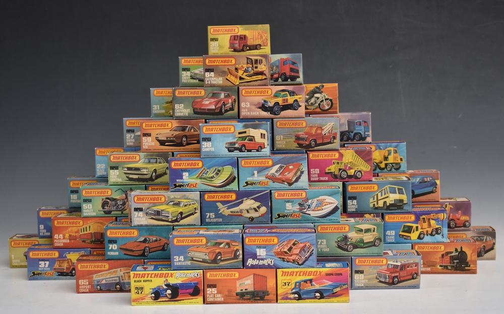 Eighty Four Matchbox Superfast 1 75 Series Diecast Model Vehicles Sold £1000