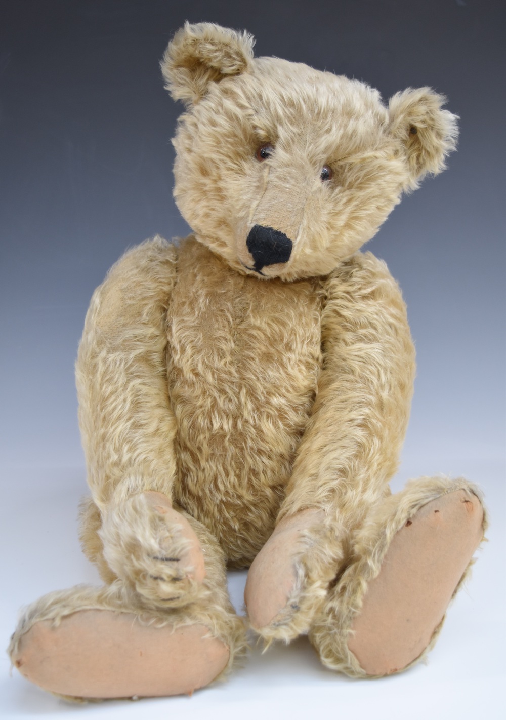 Steiff Teddy Bear 'Tyllson' With Growler, Blonde Mohair, Straw Filling, Disc Joints, Stitched Features And Button To Ear, 54Cm Tall. £2400
