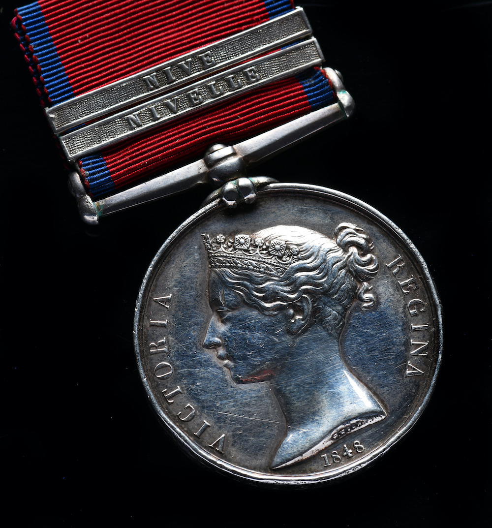 British Army Military General Service Medal With Clasps For Nivelle And Nive Sold £790