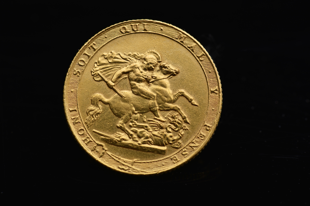 An 1818 George III Gold Full Sovereign. Sold For Ś1,700