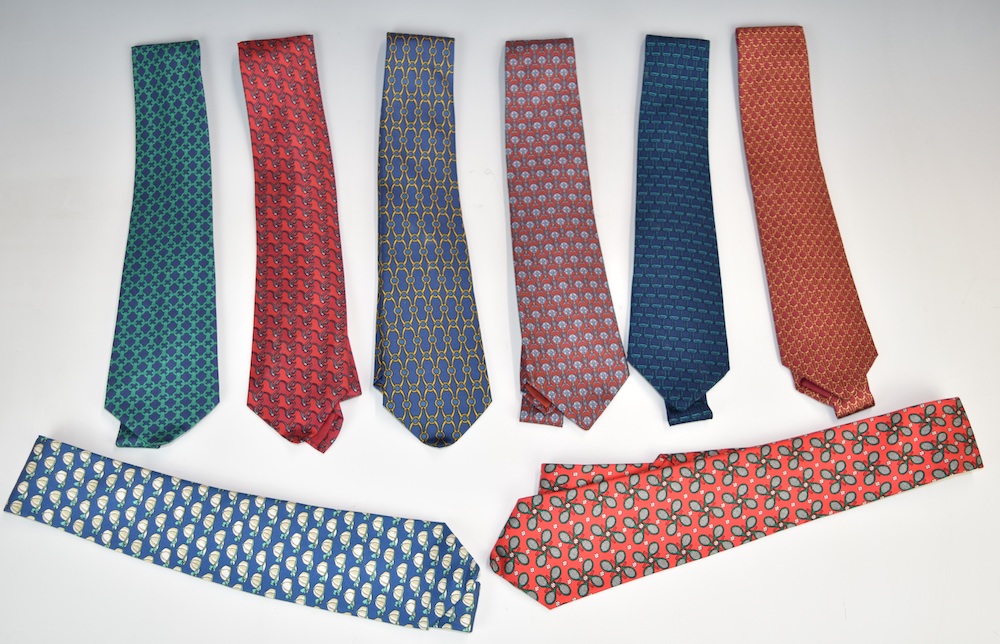 Eight Hermšs Gentleman's Ties. Sold For Œ300