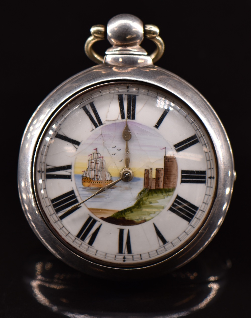 Edward Wilkins Of Newport Isle Of Wight Hallmarked Silver Pair Cased Open Faced Pocket Watch Sold £320