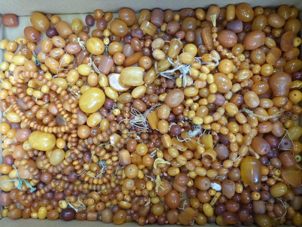 A Very Large Quantity Of Baltic Amber Beads. Sold For £8,400
